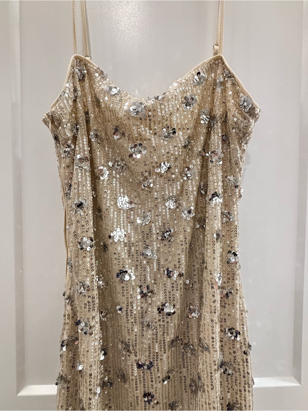Cider Gold Sequin Slip Dress - Picture 2 of 5